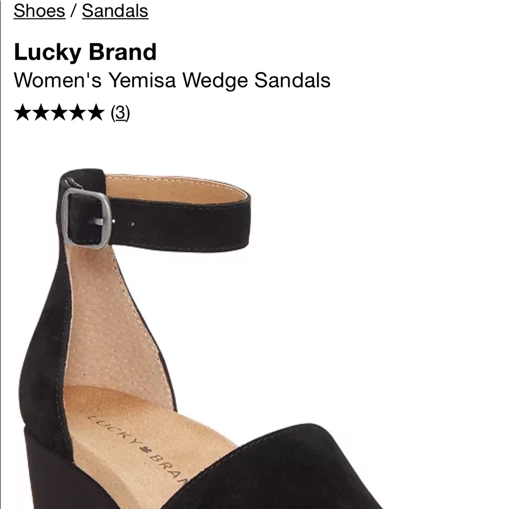 Lucky Brand Brand New With No Tag Lucky Brand Black Wedges 95